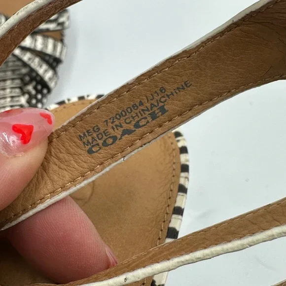 Coach Meg Land Snake Print Heels Y2K Designer Strappy Sandals Euro Chic wmns 9.5 - Picture 12 of 12